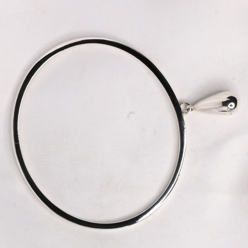 【研磨済】GUCCI シルバー ティアドロップ バングル Ag925 グッチ