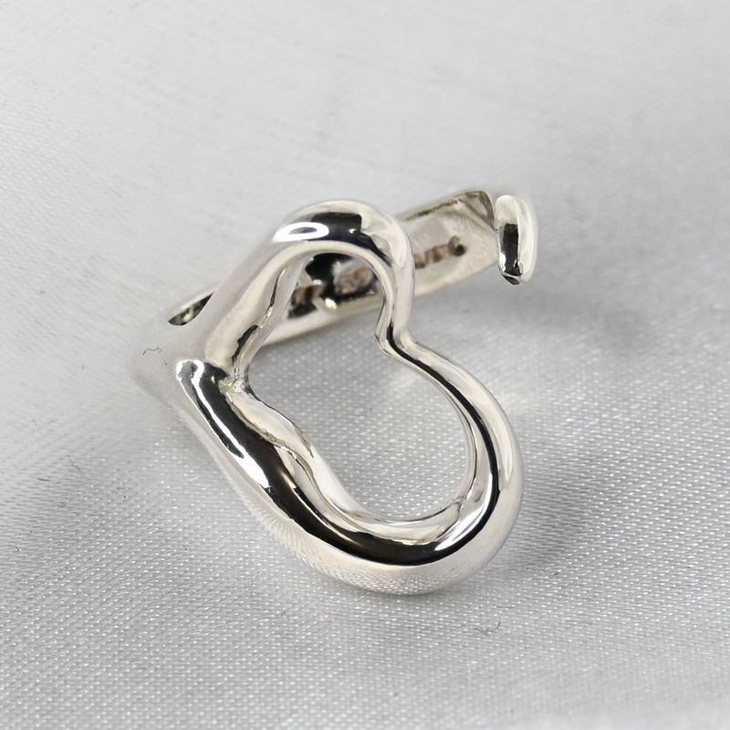 【新品仕上げ】美品 Tiffany & Co. エルサ・ペレッティ オープン ハート リング スターリングシルバー 10号