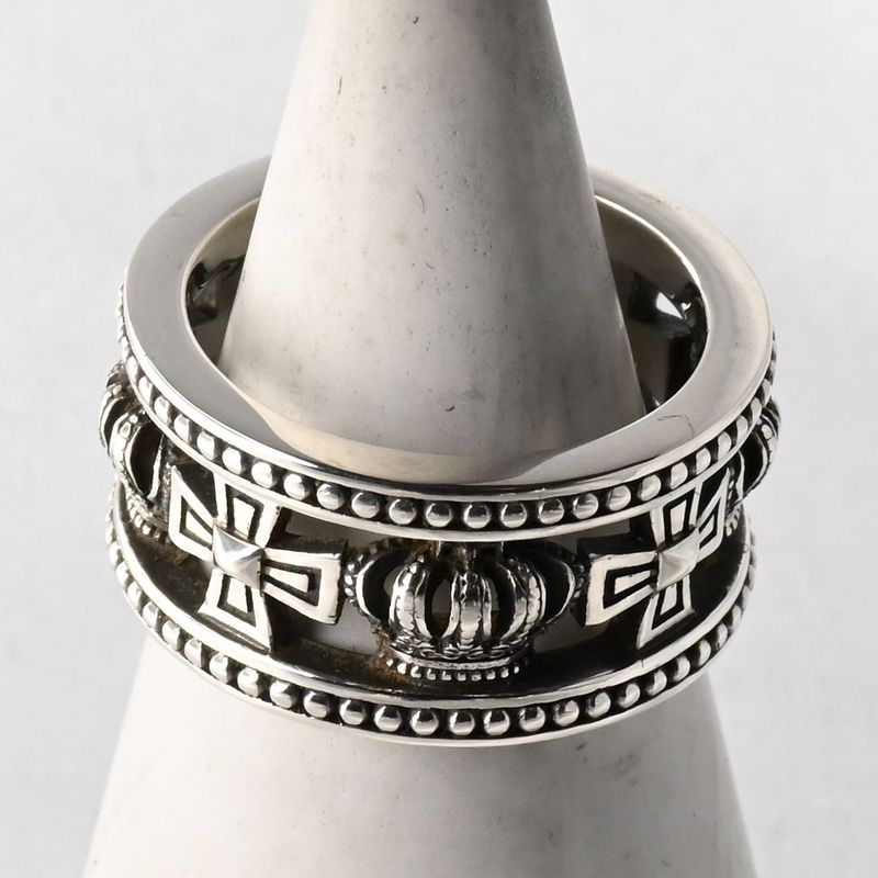 【研磨済】 JUSTIN DAVIS MEDIEVAL WEDDING BAND リング 19号 SRJ175 ジャスティンデイビス 指輪