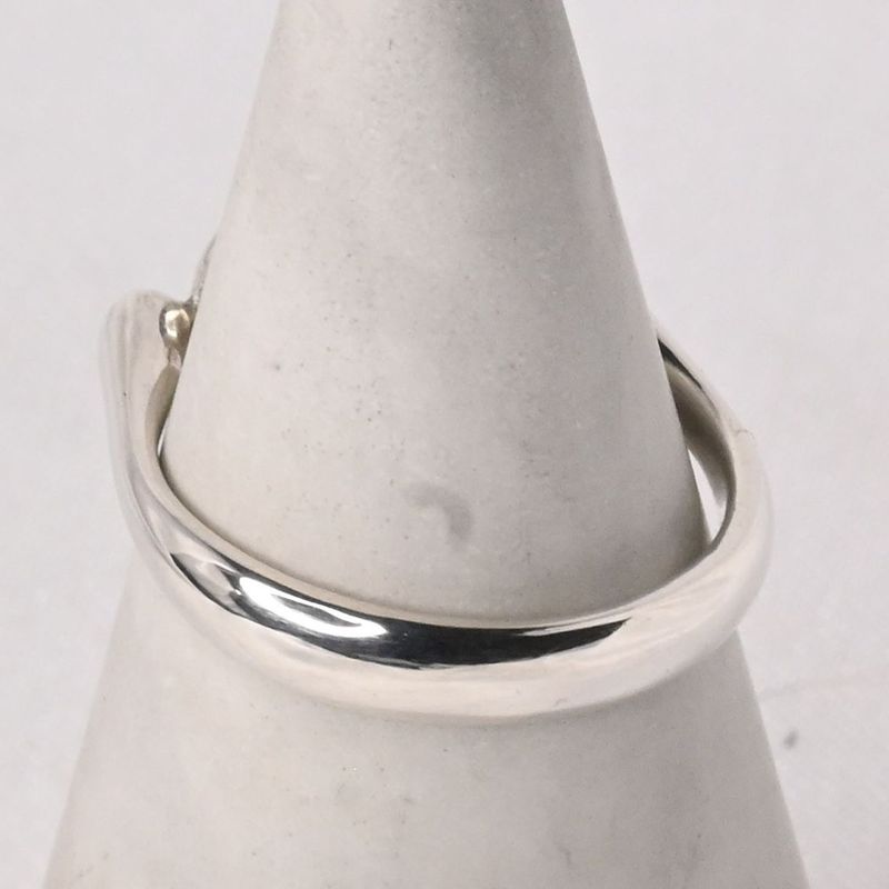 【研磨済】TIFFANY＆Co. オープンハート リング 8号 ティファニー 指輪 Elsa Peretti