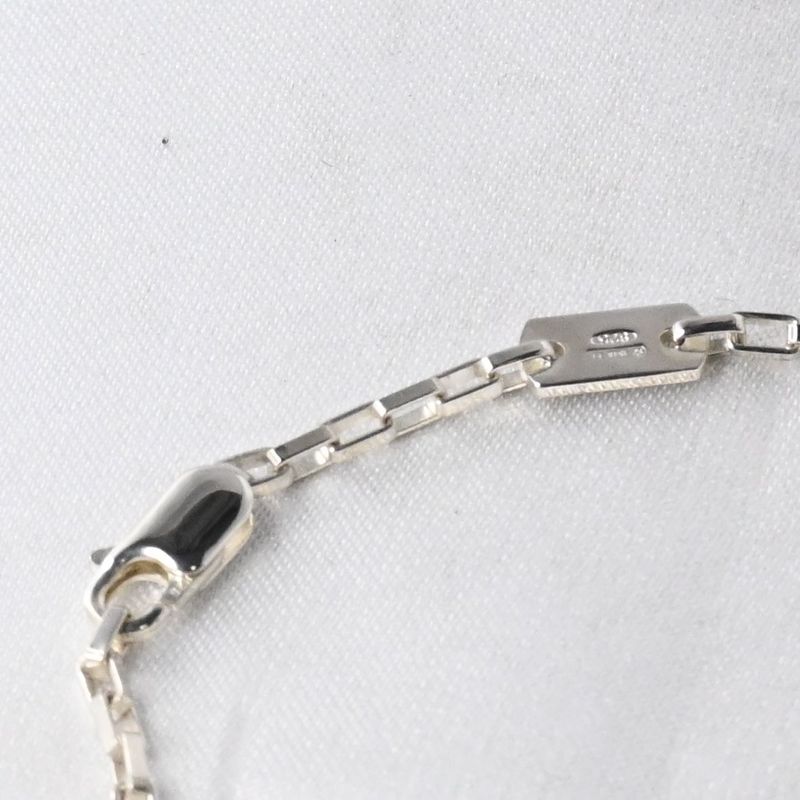 【研磨済】 GUCCI ベネチアン チェーン ネックレス 42cm 幅2mm グッチ シルバー925