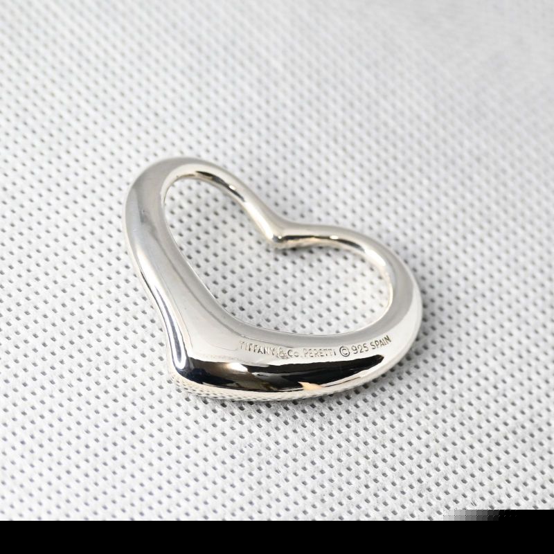 新品仕上げ 大きめ 3.5cmx3.1cm Tiffany & Co. オープンハート ラージ ネックレス トップのみ 約12g ティファニー エルサ・ペレッティ シルバー925 スペイン製 約19.0g Open Heart Large