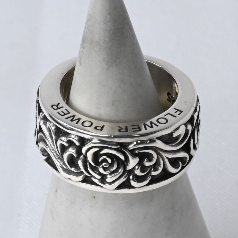 【研磨済】JUSTIN DAVIS FLOWER POWER リング 7号 ジャスティンデイビス SRJ302 指輪