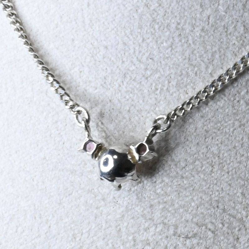 【研磨済】4℃ パール ネックレス シルバー925 チェーン43cm ヨンドシー