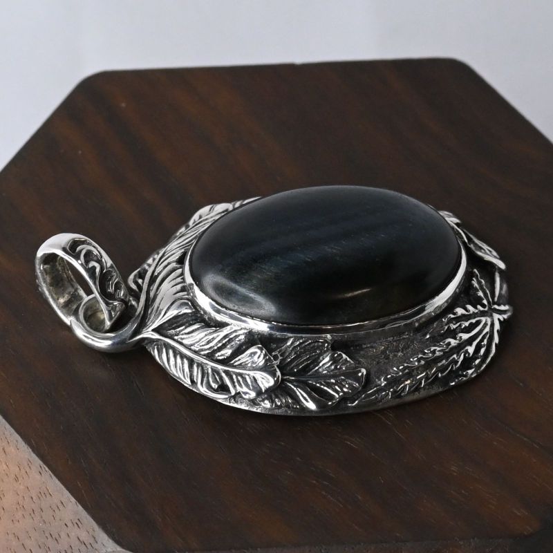 【研磨済】SAAD ペンダントトップ 太陽神 唐草 シルバー925  ネックレスチャーム