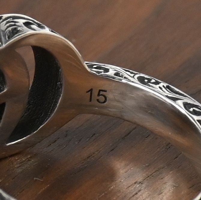 【新品仕上げ】美品 GUCCI ダブルG キー リング 指輪 サイズ15 アラベスク グッチ