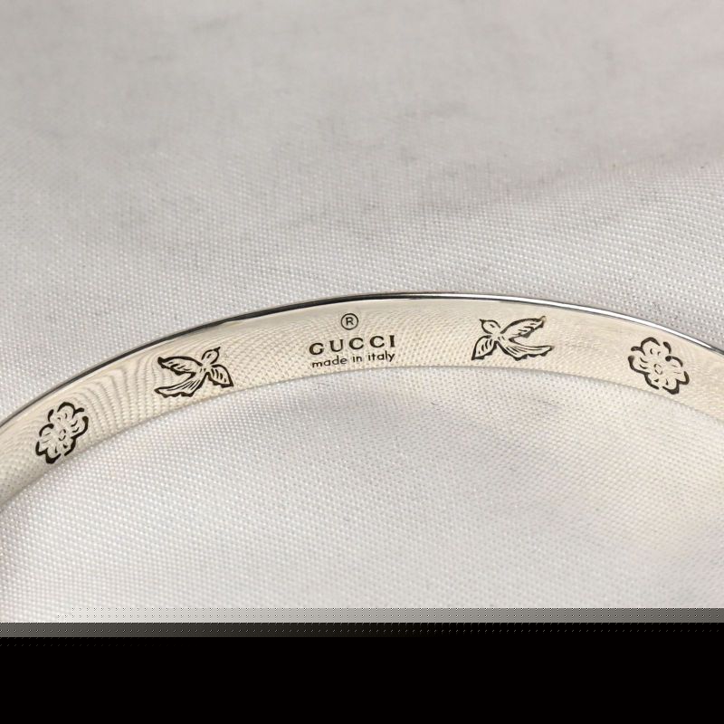 【研磨済】GUCCI Blind for love バングル シルバー Ag925 グッチ