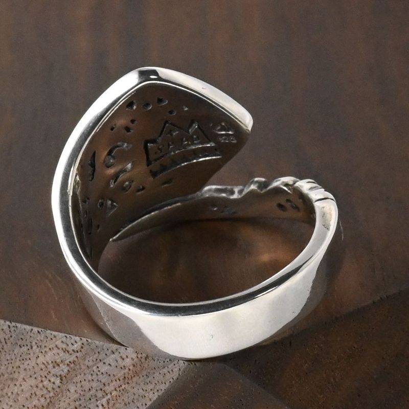 【研磨済】SAAD アラベスク サンシンボル リング 21号 R-64-S シルバー925 太陽神 唐草