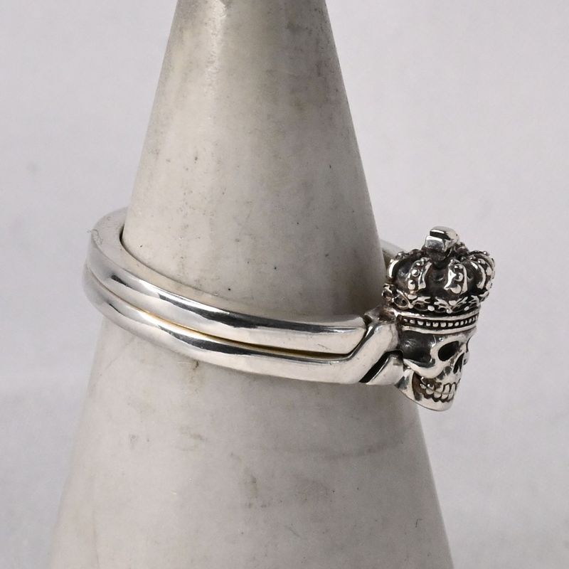 【研磨済】 JUSTIN DAVIS スカル リング 13号 ジャスティンデイビス 指輪