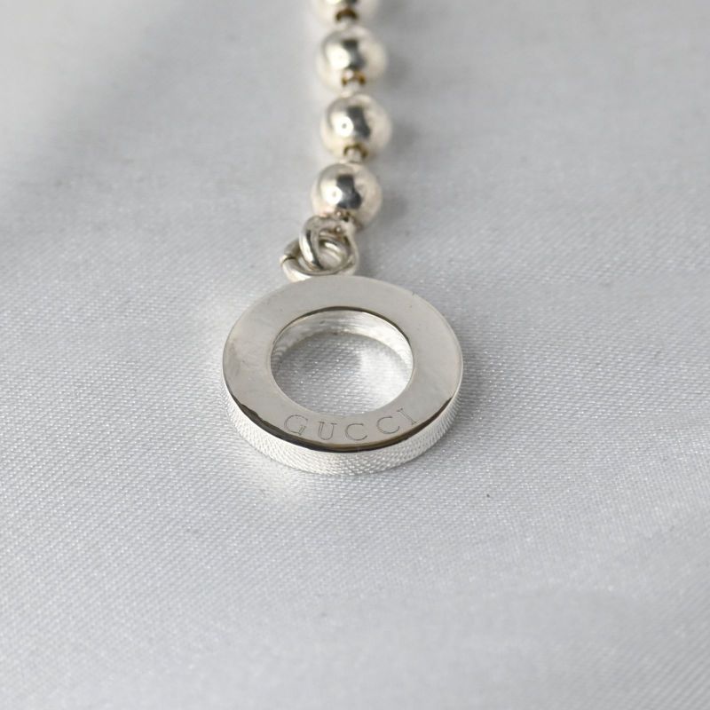 研磨済 GUCCI グッチ ボールチェーン シルバーブレスレット シルバー925 Ag925