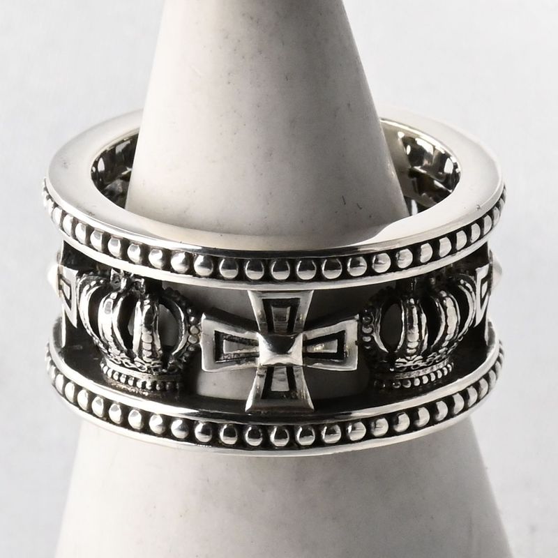 【研磨済】 JUSTIN DAVIS MEDIEVAL WEDDING BAND リング 19号 SRJ175 ジャスティンデイビス 指輪