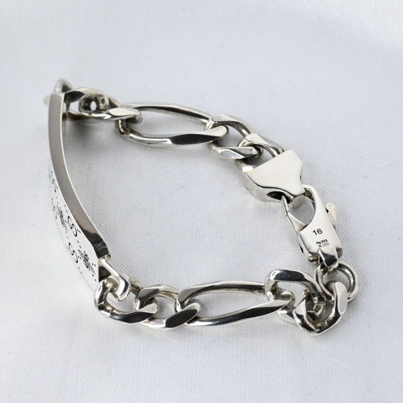 【研磨済】美品 GUCCI GG Bee エングレービング ブレスレット サイズ16 ビー 蜂 シルバー Ag925 グッチ
