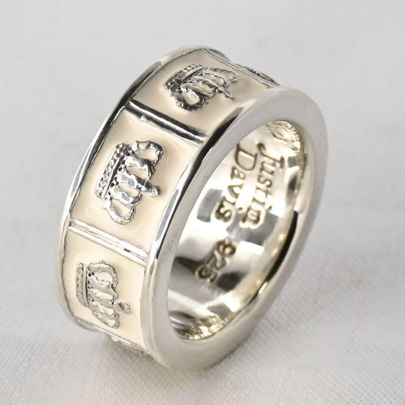 【研磨済】 JUSTIN DAVIS PRIDE&JOY/CROWN リング 8.5号 WHITE ジャスティンデイビス SRJ272 指輪