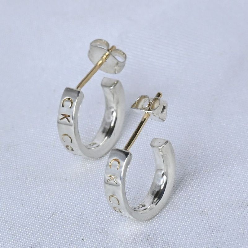 【研磨済】Calvin Klein シルバー ピアス 両耳用 ペア silver925 カルバン クライン