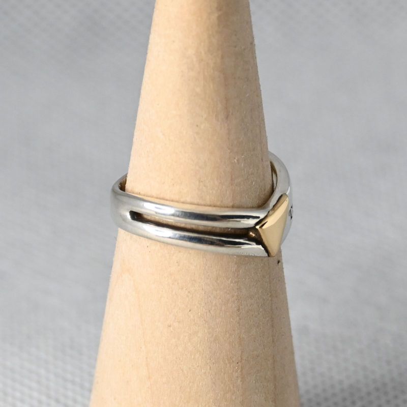 【新品仕上げ】美品 TRUSSARDI リング 10号 シルバー925 k18
