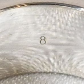 【研磨済】美品 GUCCI Gロゴ カットアウト リング サイズ8 Ag925 指輪 グッチ