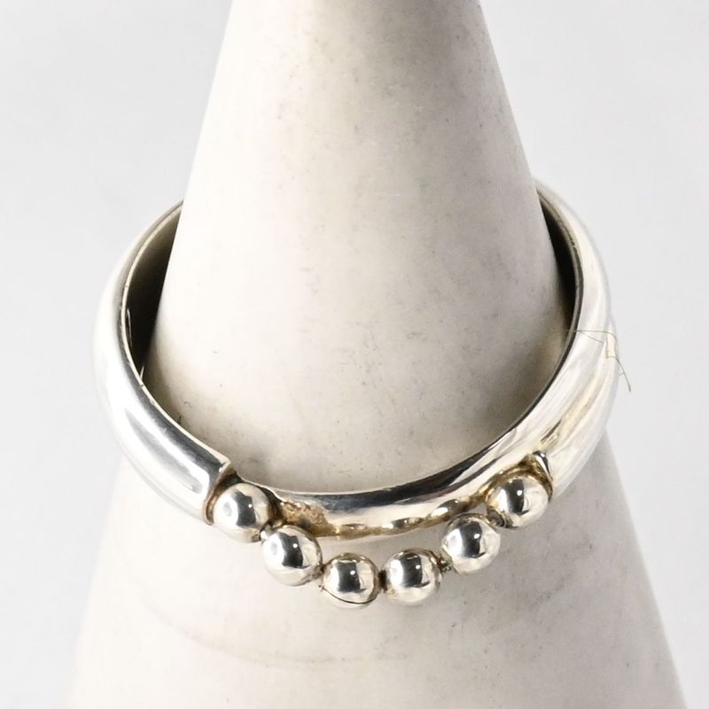 【研磨済】美品 4℃ ボールチェーン リング 12号  シルバー925 ヨンドシー 指輪