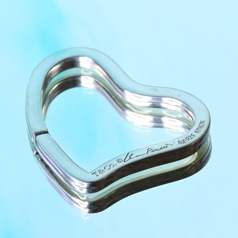【研磨済】Tiffany&Co.  ハート キーリング キーホルダー スターリングシルバー