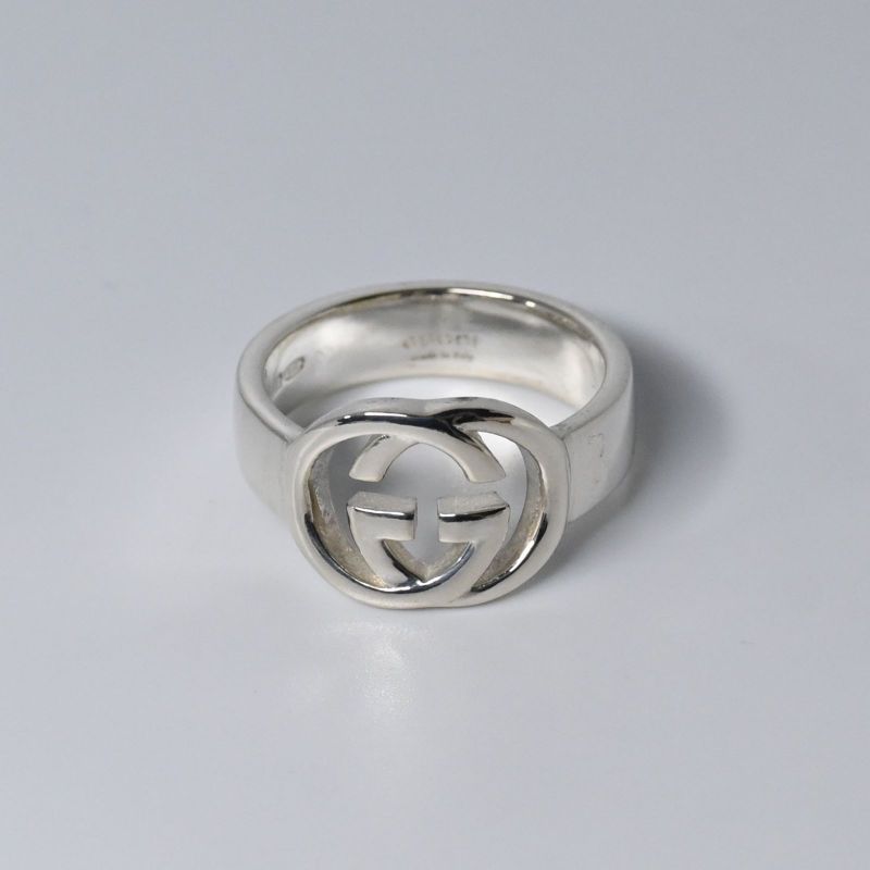 美品 GUCCI グッチ インターロッキングG リング 指輪 サイズ10 シルバー925 Ag925