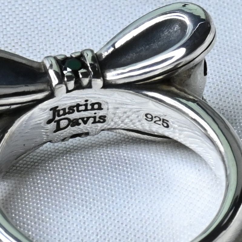 【研磨済】 JUSTIN DAVIS PROMISE リング 12号 リボン SRJ328 ジャスティンデイビス 指輪