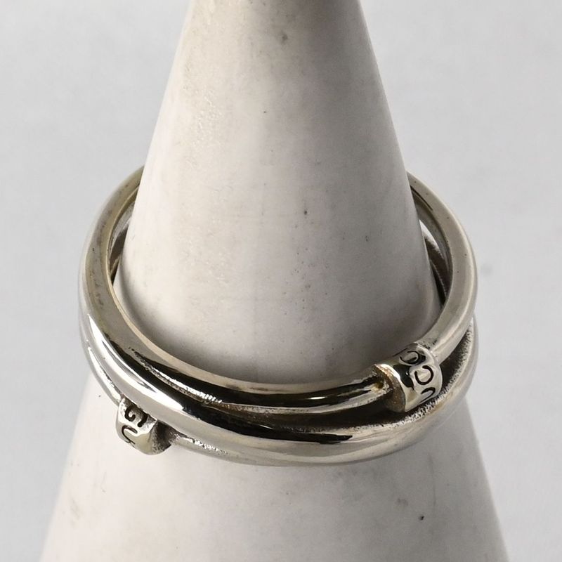 【研磨済】 GUCCI シルバー リング Ag925 14号 グッチ