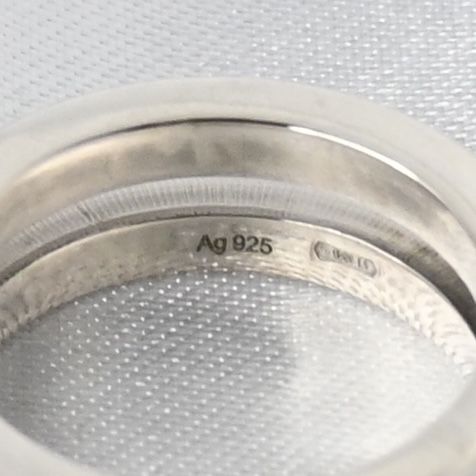 【新品仕上げ】美品 GUCCI プレーンダブルライン リング 指輪 SV925 Ag925 グッチ 10.5号