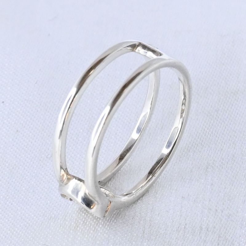 【研磨済】 GUCCI インターロッキング リング スリム 11号 指輪 Ag925