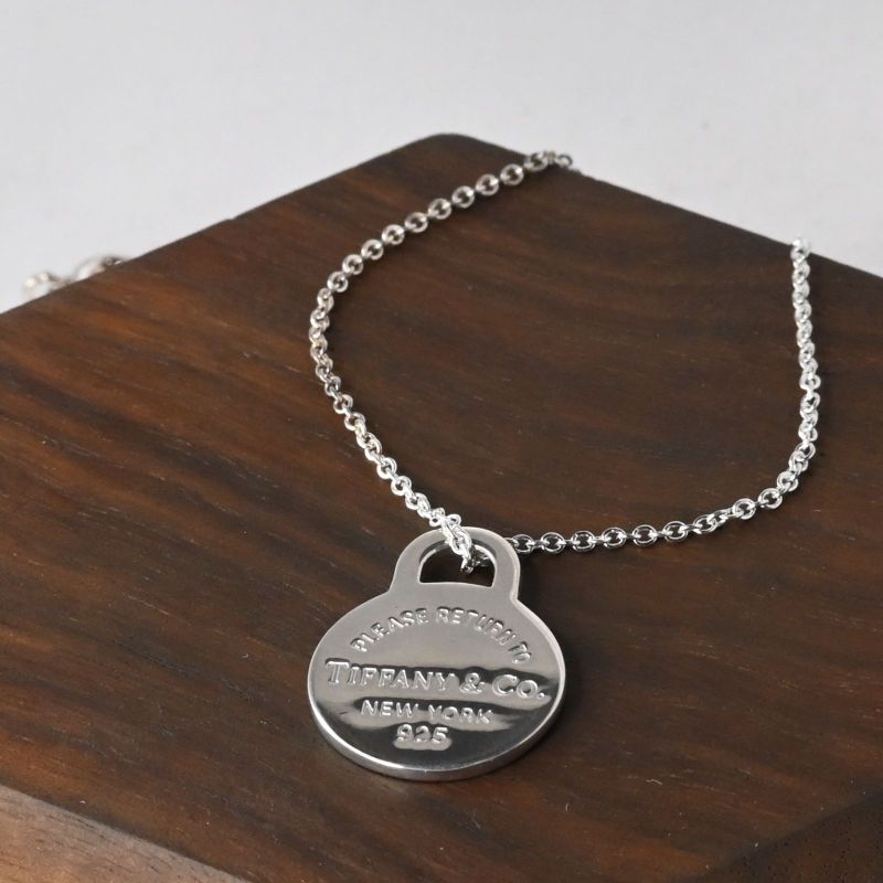 【研磨済】TIFFANY&Co. リターントゥ プレート ネックレス 40cmチェーン ティファニー SV925 シルバー ペンダント