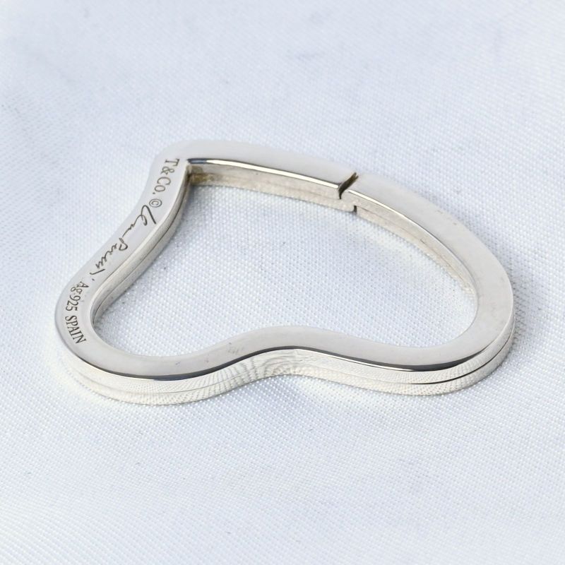 【研磨済】Tiffany&Co.  ハート キーリング キーホルダー スターリングシルバー