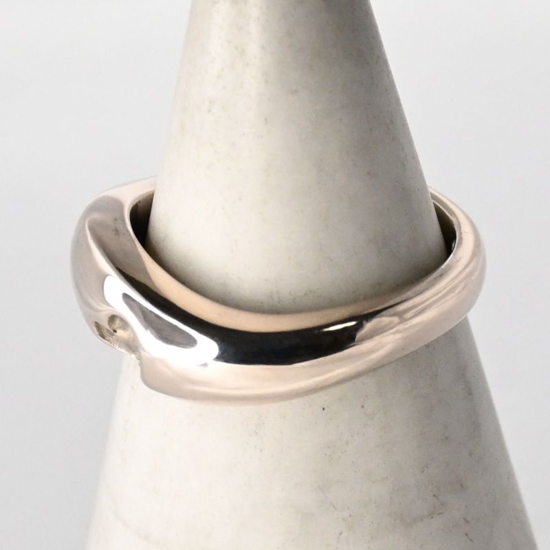 【研磨済】4℃ ハート リング ピンクシルバー 7号 ヨンドシー 指輪