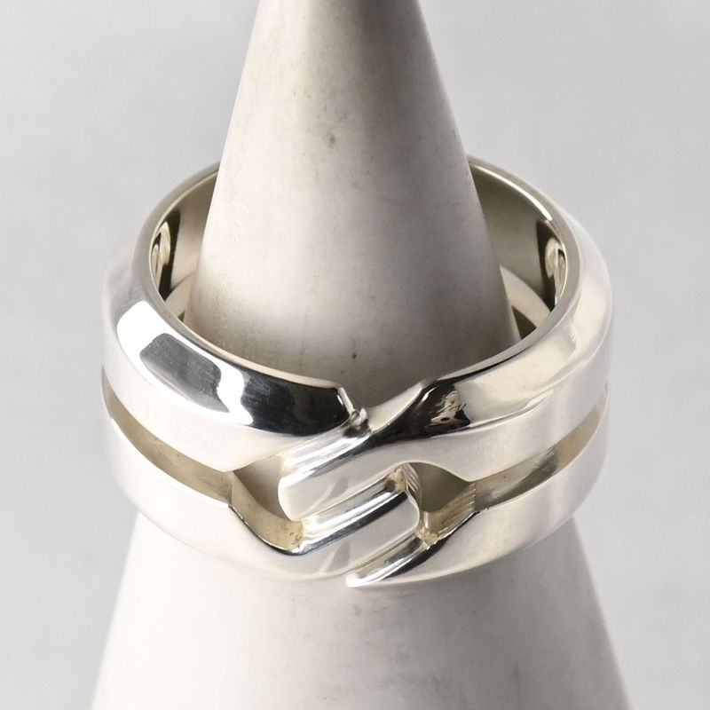 【新品仕上げ】美品 GUCCI インフィニティ ノット リング 指輪 サイズ12 シルバー Ag925 グッチ