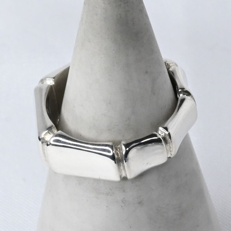 【研磨済】美品 GUCCI バンブー リング サイズ16 Ag925 グッチ