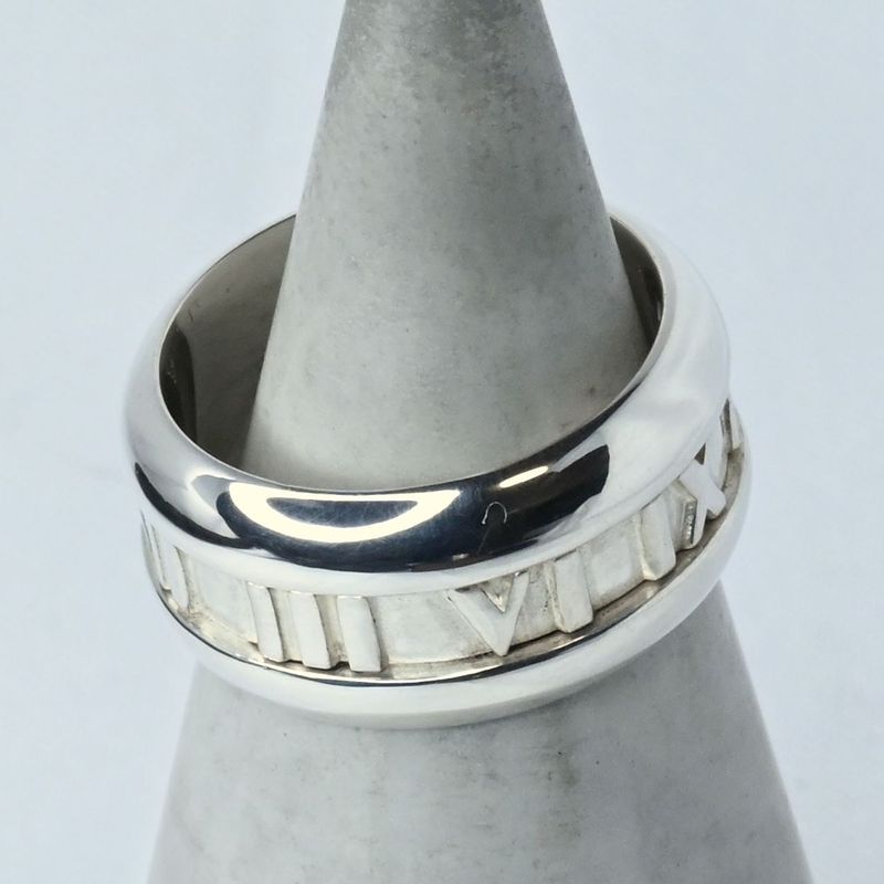 【研磨済】TIFFANY＆Co. ATLAS リング 9号 ティファニー 指輪 アトラス