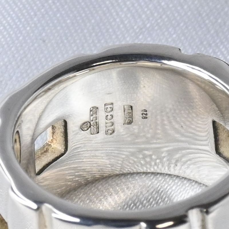 【研磨済】GUCCI ヘビーG モダニスト リング 13号 指輪 Ag925