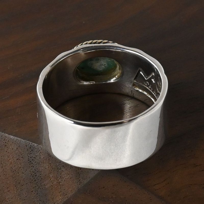 【研磨済】SAAD ターコイズ リング 23号 シルバー925 サード