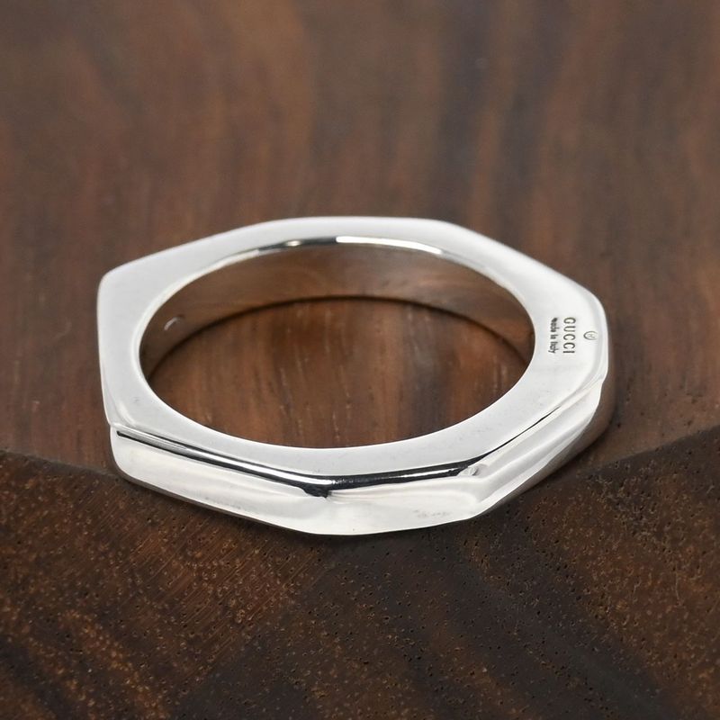 【新品仕上げ】美品 90’s オールドグッチ GUCCI  リング 指輪 12号 Ag925