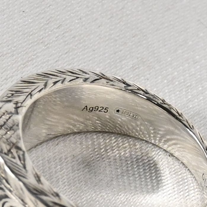 【研磨済】美品 GUCCI インターロッキングG アラベスク リング サイズ11 箱付き