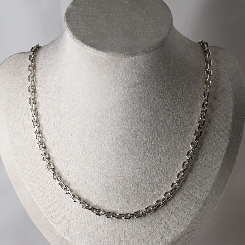 【研磨済】SAAD チェーン シルバー925 長さ45cm 幅3.7mm