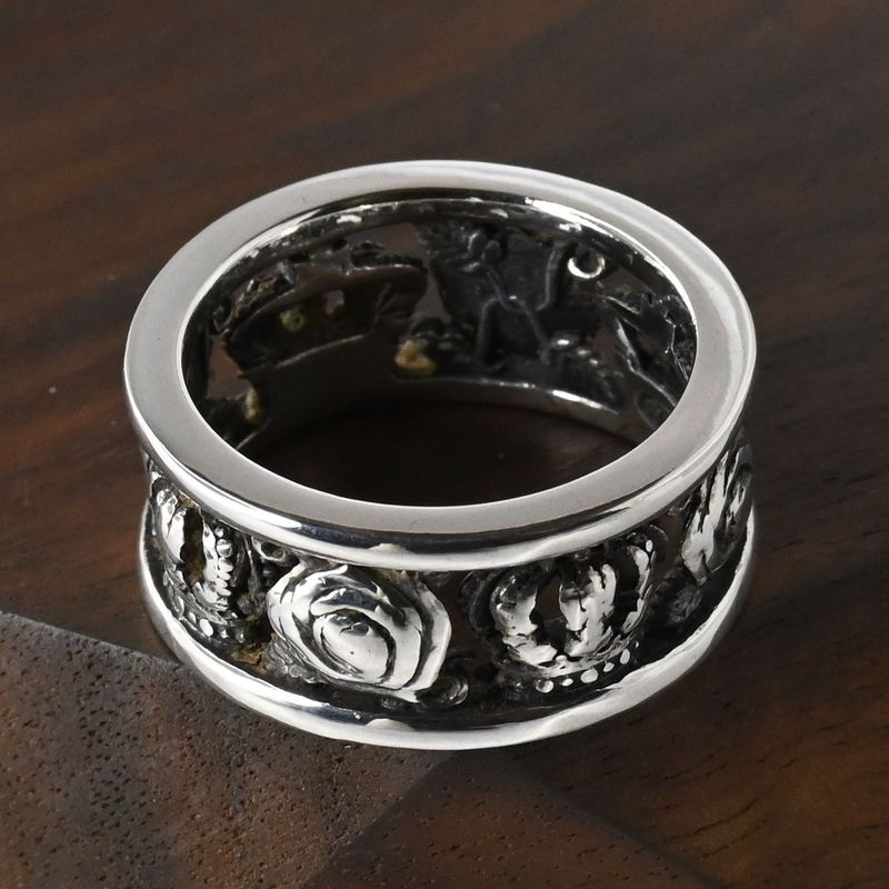 【研磨済】 JUSTIN DAVIS MY LOVE リング いぶし 15号 ジャスティンデイビス SRJ210 指輪 silver925