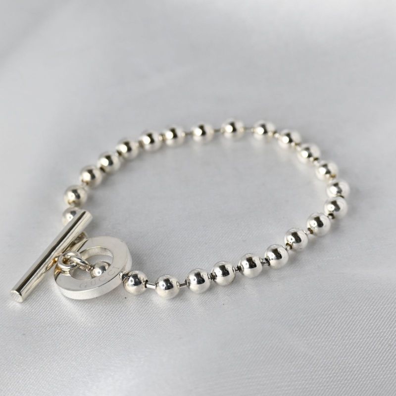 研磨済 GUCCI グッチ ボールチェーン シルバーブレスレット シルバー925 Ag925