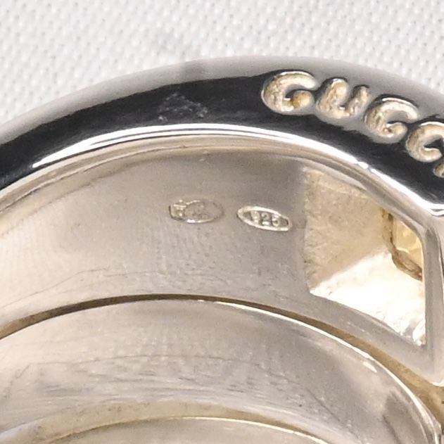 【研磨済】美品 GUCCI トパーズ スネーク リング 9.5号 Ag925 グッチ 指輪 silver925