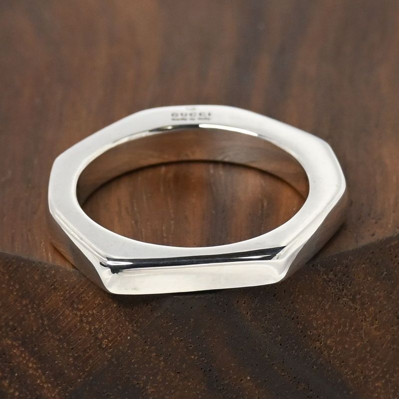 【新品仕上げ】美品 90’s オールドグッチ GUCCI  リング 指輪 12号 Ag925