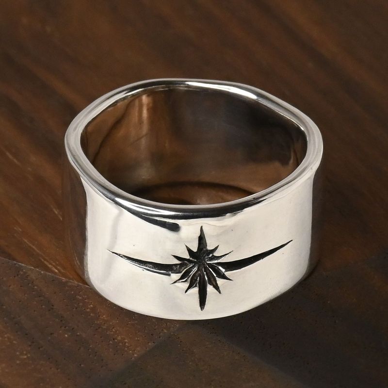 【研磨済】SAAD シルバー リング 14号 太陽神 シルバー925 指輪