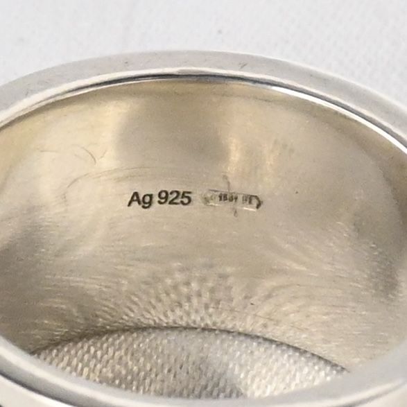 【研磨済】美品 GUCCI ゴースト ワイド リング 16号 Ag925