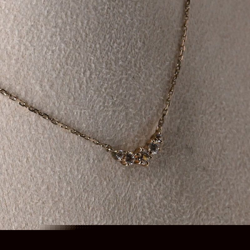 【研磨済】 canal 4℃ クリアストーン ネックレス 40cm SILVER シルバー カナルヨンドシー