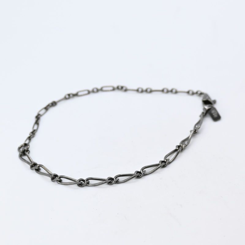 【研磨済】ete ブレスレット シルバー925 ブラックルテニウムコーティング 21cm エテ