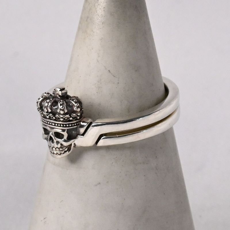 【研磨済】 JUSTIN DAVIS スカル リング 13号 ジャスティンデイビス 指輪