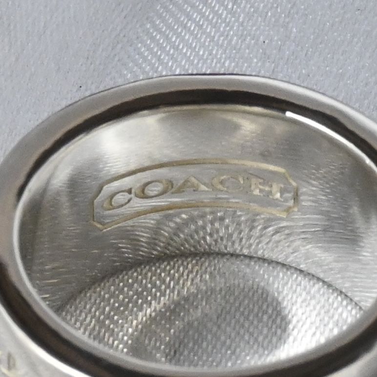【研磨済】美品 COACH シルバー925 リング 14号 コーチ 指輪
