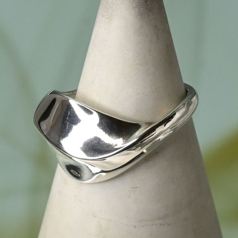 【研磨済】4℃ シルバー リング 9.5号 925 美品 ヨンドシー 指輪