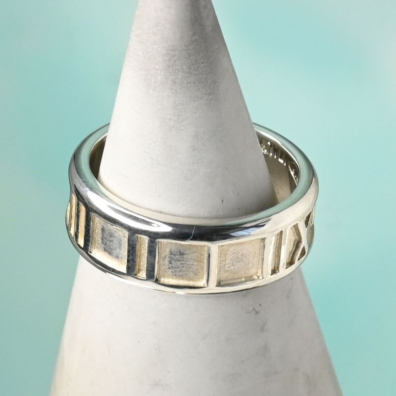 【研磨済】TIFFANY＆Co. アトラス リング 8.5号 シルバー925 ティファニー 指輪